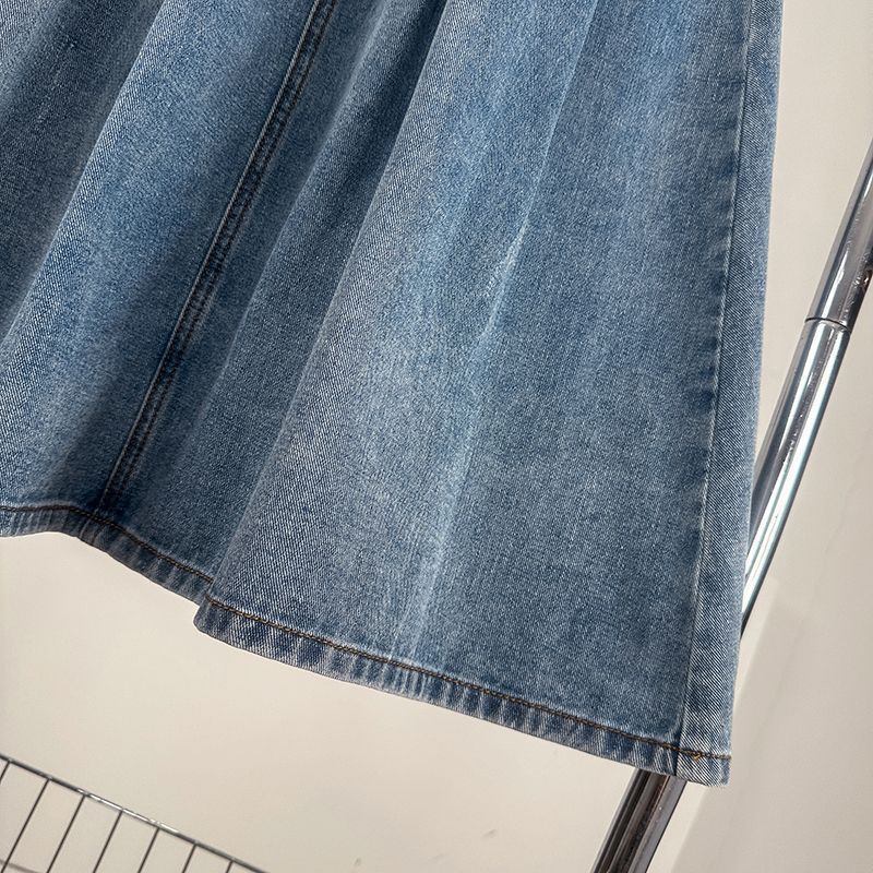 Jupes en jean pour femmes, mi-longues, coupe trapèze, taille élastique, ajustées, boutonnées, élégantes, style Y2K, streetwear, décontractées, pour le travail, été 2026