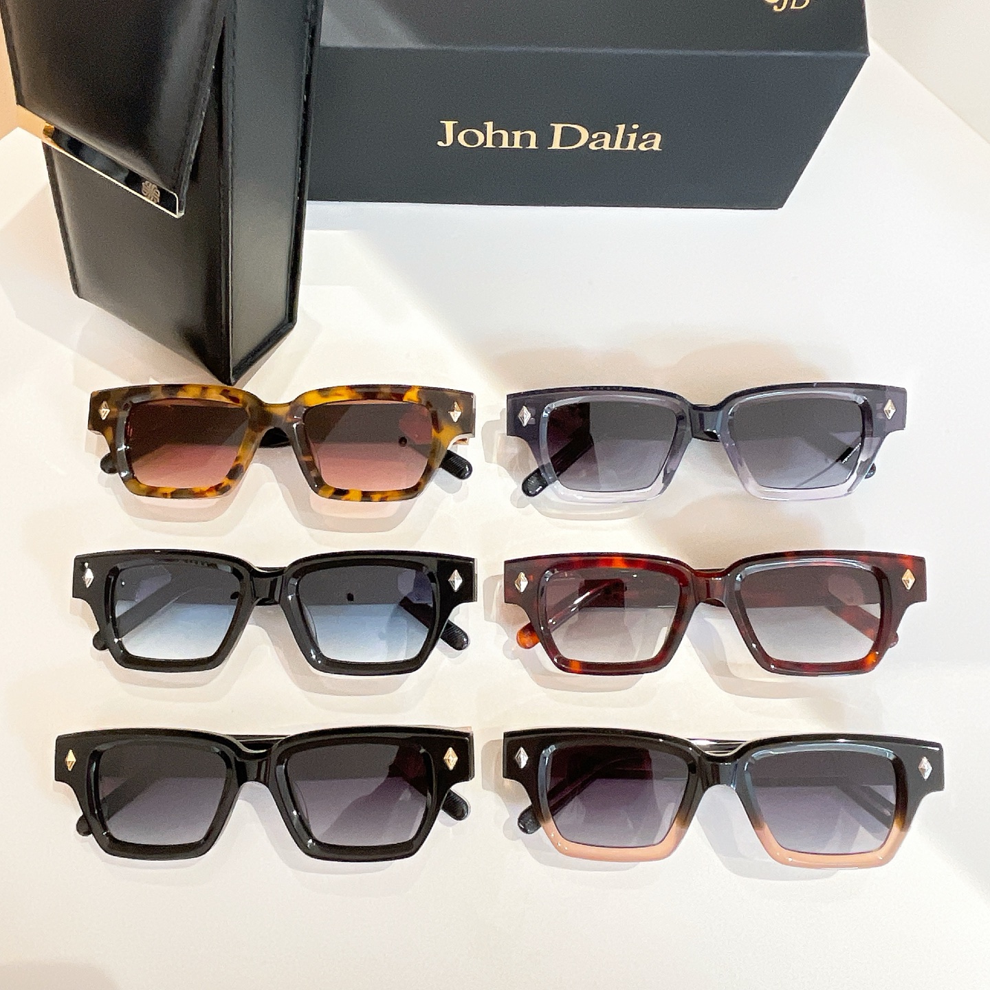 Lunettes de soleil de haute qualité pour hommes et femmes, modèle JOHN DALIA JD Project3, protection UV400, monture en acétate rétro, avec boîte.