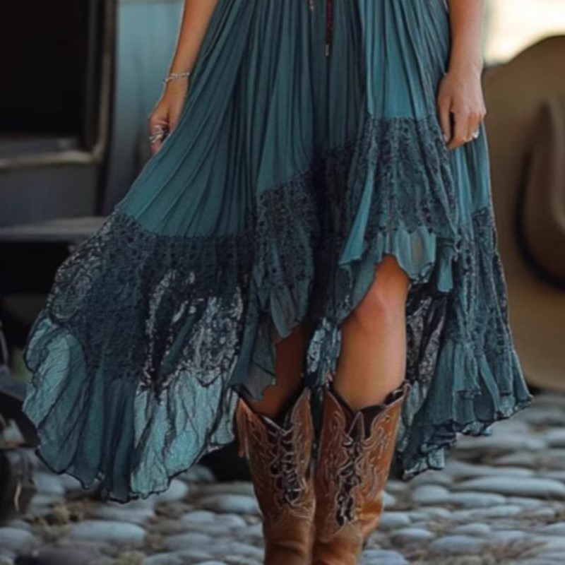 Mode col en V Robe pour femmes décontracté sans manches taille haute robes amples Robe Femme vacances Boho Vintage robes vêtements nouveau