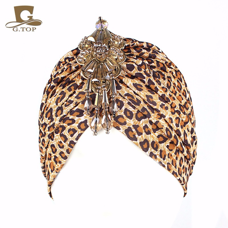 Nouveau luxe Divas turban tête enveloppement chapeau avec pendentif perlé femmes islamique intérieur Hijab casquettes arabe enveloppement tête femme musulman turbante