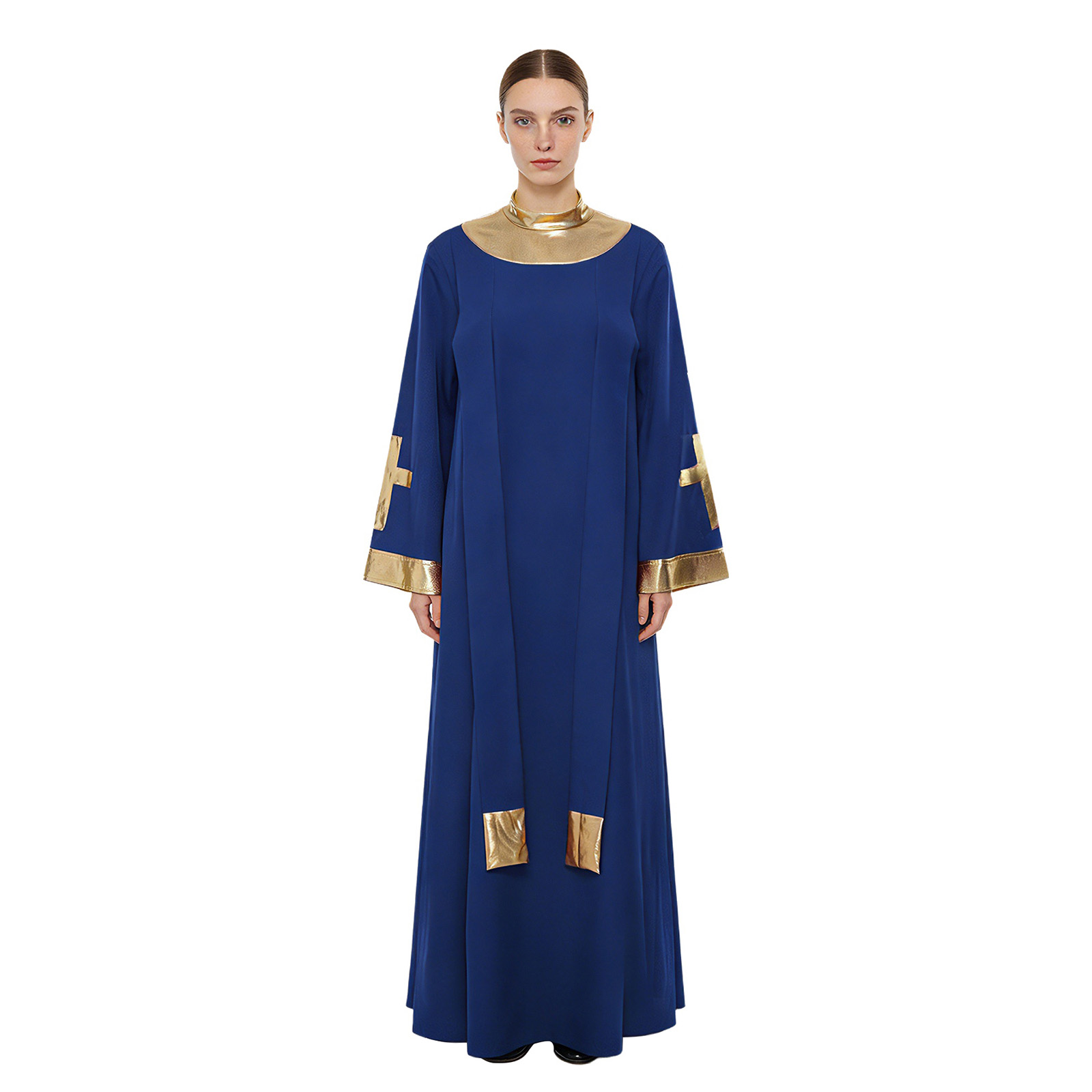 Robe de chœur pour femmes et hommes, robe de culte, tenue de louange pour Halloween, cosplay, fête costumée, robe de danse lyrique liturgique