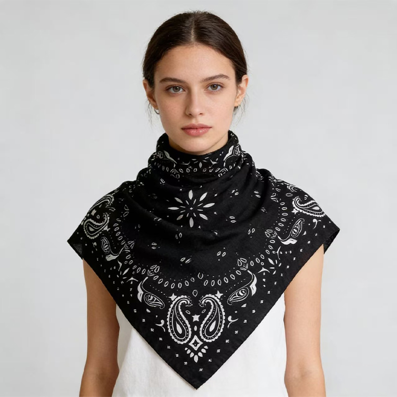 Foulard à motif floral de cachemire pour femme, imprimé, 90 cm, châle enveloppant, toucher doux et luxueux, grand foulard carré, accessoires d'été