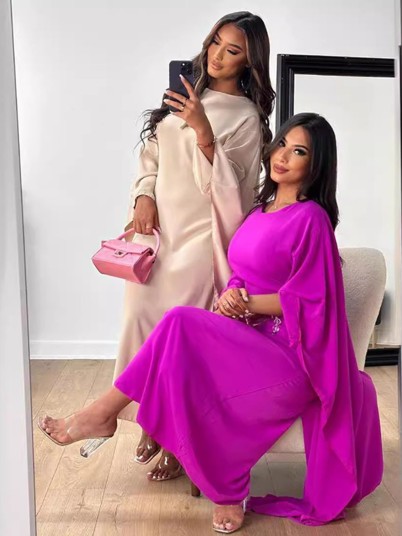 Eid femmes Robe Abaya musulman Ramadan Jalabiya Satin Maxi robes de soirée dubaï longue Robe maroc caftan Islam robes Largos 2025