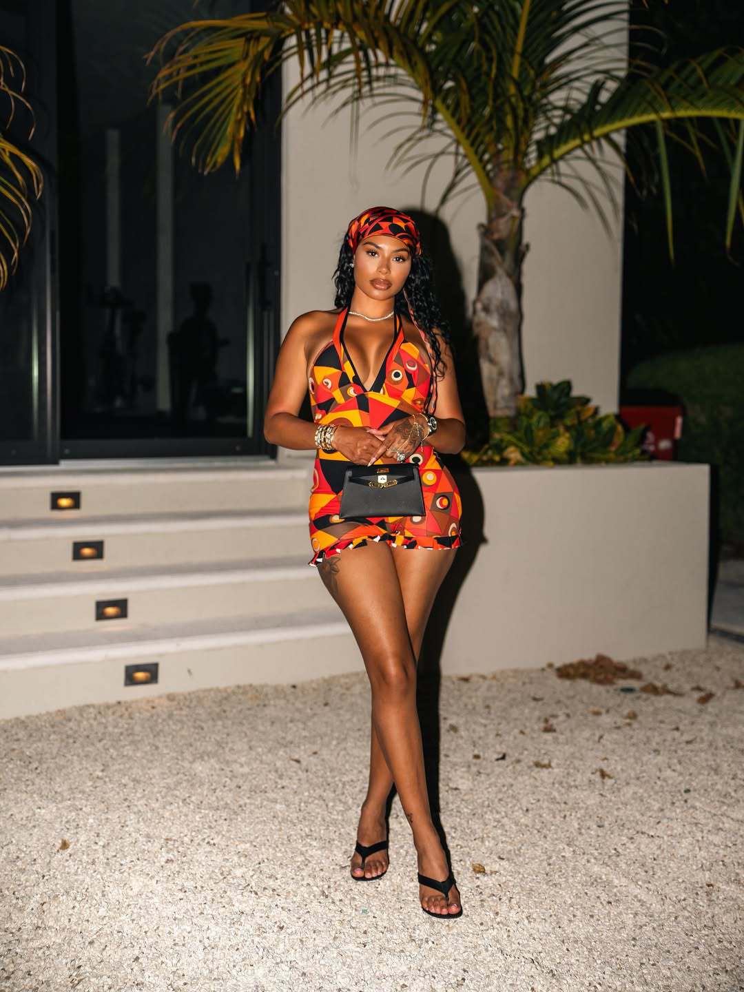 Combinaison Courte Chic Femme Imprimé Tribal Africain Wax Col Halter Dos Nu Col V Sexy Club Été 2026