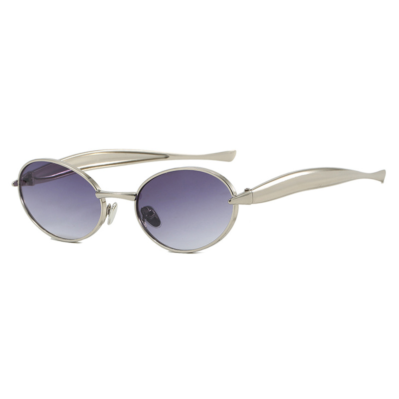 Marque de luxe cadre ovale lunettes de soleil femmes à la mode ronde petit cadre lunettes de soleil nuances classiques de haute qualité classique lunettes pour hommes