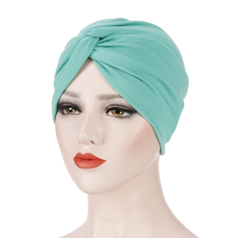 Élastique couleur unie pré-attaché Hijab enveloppement foulard chapeaux musulman Turban Bonnet pour femmes chapeau intérieur mode femme Turbans casquettes