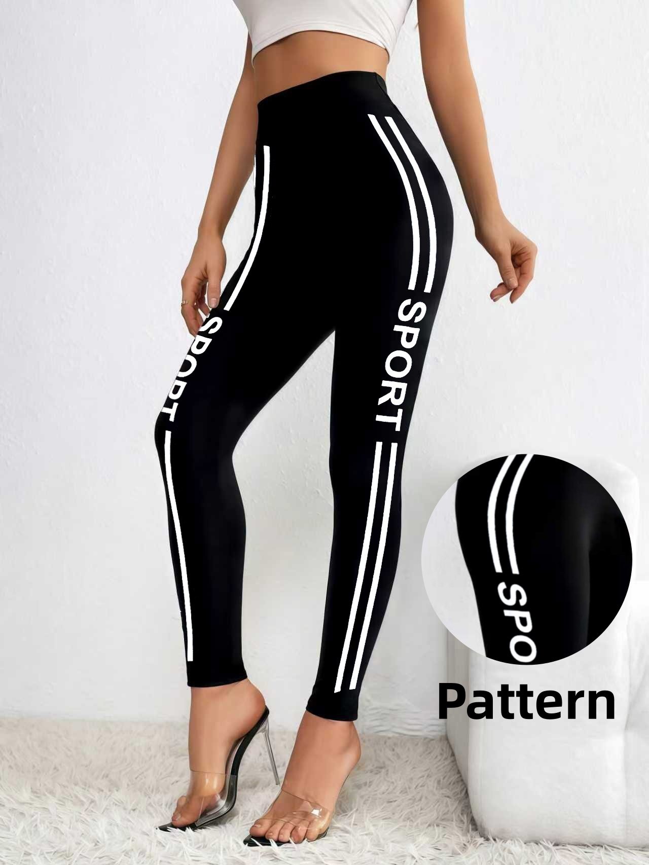 Leggings de sport noirs pour femmes, taille haute, extensibles, coupe ajustée, pour l'entraînement, le yoga et les activités sportives en extérieur