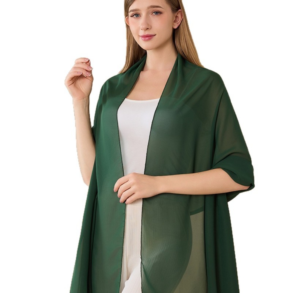 Élégant châle en mousseline de soie, long, léger, tissu, châle de demoiselle d'honneur, châle de fête de mariage, châle de cérémonie de mariage