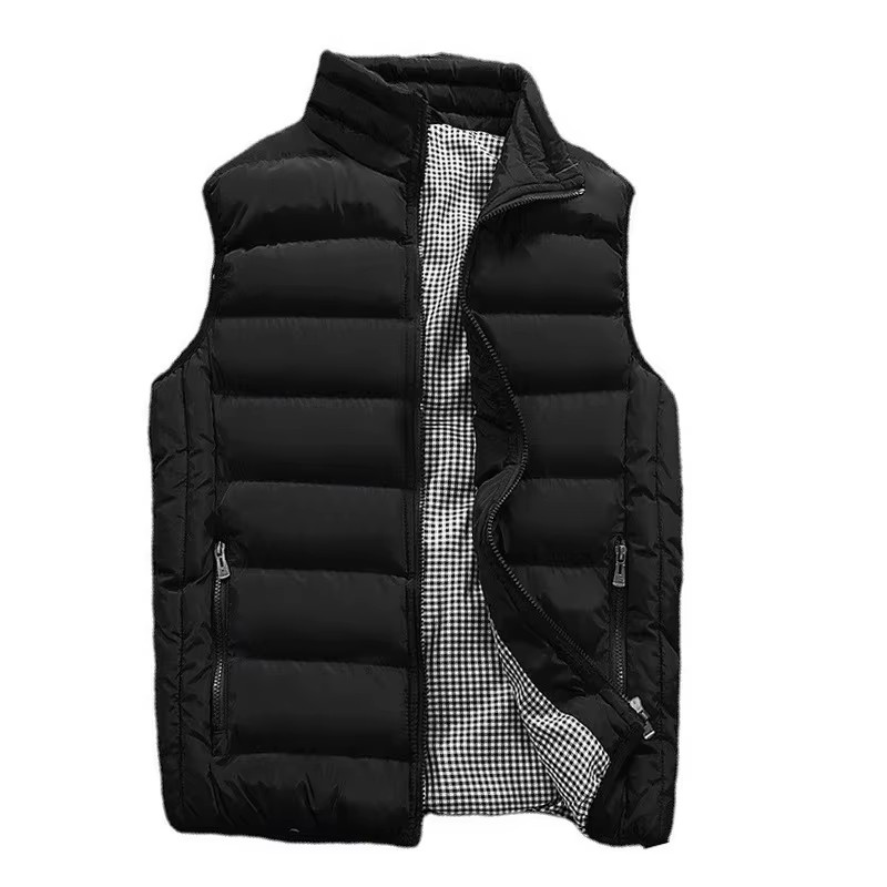 Gilet coupe-vent pour homme, veste sans manches, manteau d'hiver décontracté, gilet chaud en duvet de coton épais pour homme