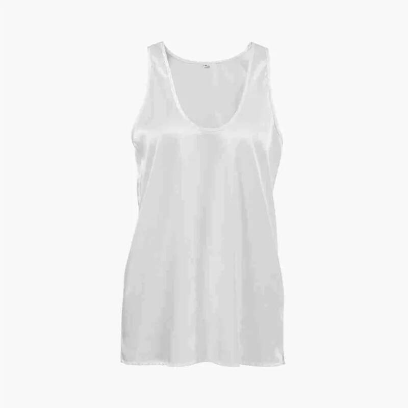 T-Shirt sans manches en Satin à col en U pour femmes, débardeur polyvalent de Style de rue de tempérament noir et blanc, doublure polyvalente sans manches