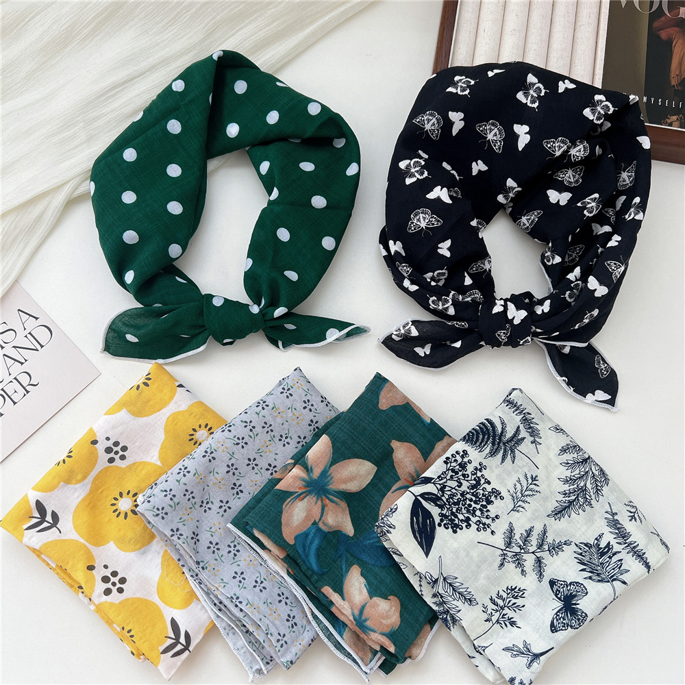 55*55 cm coton bandeau carré écharpe femmes mode Bandanas tête cheveux accessoires Turban bandeau