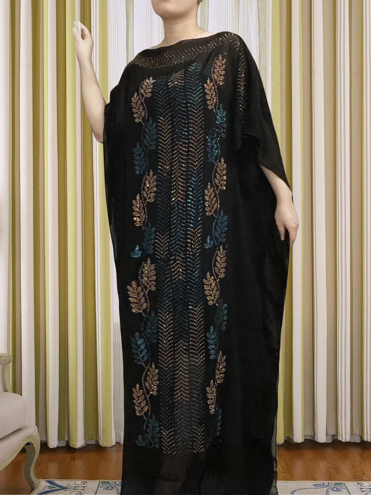 Abayas musulmanes pour femmes, ensemble de dubaï, Robe Maxi à tarière, musulmane, turquie africaine, col rond, noire, avec Hijab, 2022