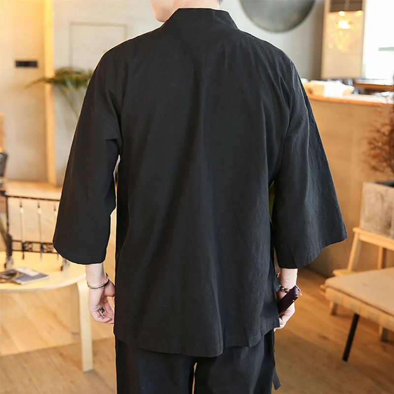 Vêtements orientaux pour hommes, hauts orientaux, chemises orientales pour hommes, chemisier Hanfu Cheongsam en lin, vêtements de Style Vintage, Traditio chinoise