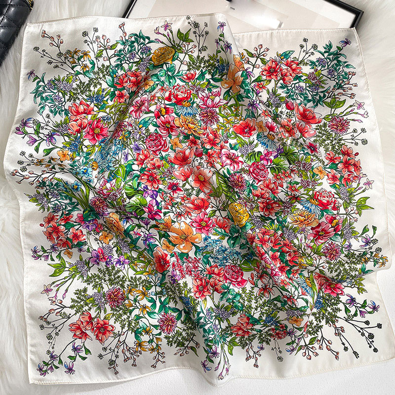 Nouveau 2026 Pashmina 100% foulard en soie mode femmes été plage élégant petites écharpes châle Poncho 53*53 cm Hijab Bandana foulard