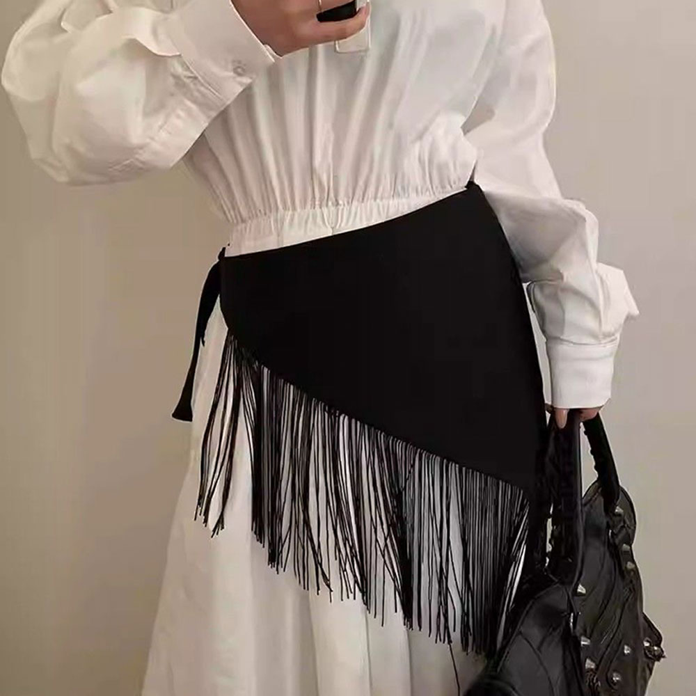 Ceinture large bohème, ceinture corset, ceinture de robe à nouer avec foulard triangulaire, accessoires de décoration pour manteau, ceinture décorative à pompons, ceinture de couverture de taille