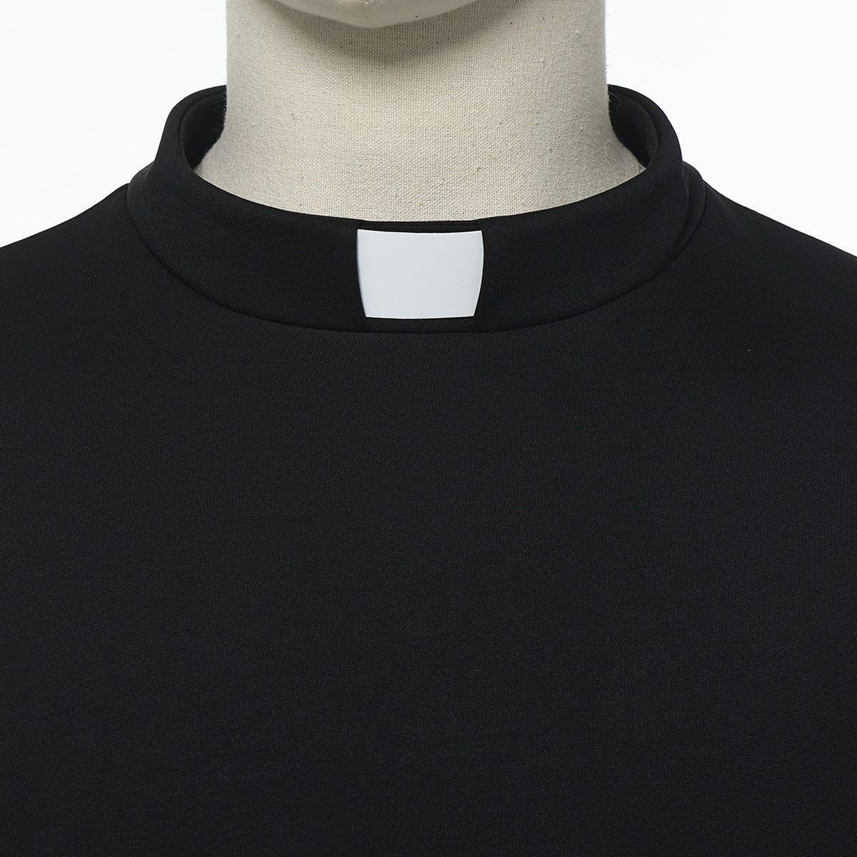 PÈRE Cassock Robes de chaire Vestiments de clergé Costume de bispo de pasteur avec col d'insertion de languette
