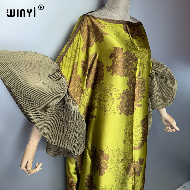 Robe Kaftan Rétro WINYI pour Femmes Musulmanes, Abaya Ample de Luxe pour les Fêtes, Vêtements de Soirée de Dubaï pour Femmes du Moyen-Orient