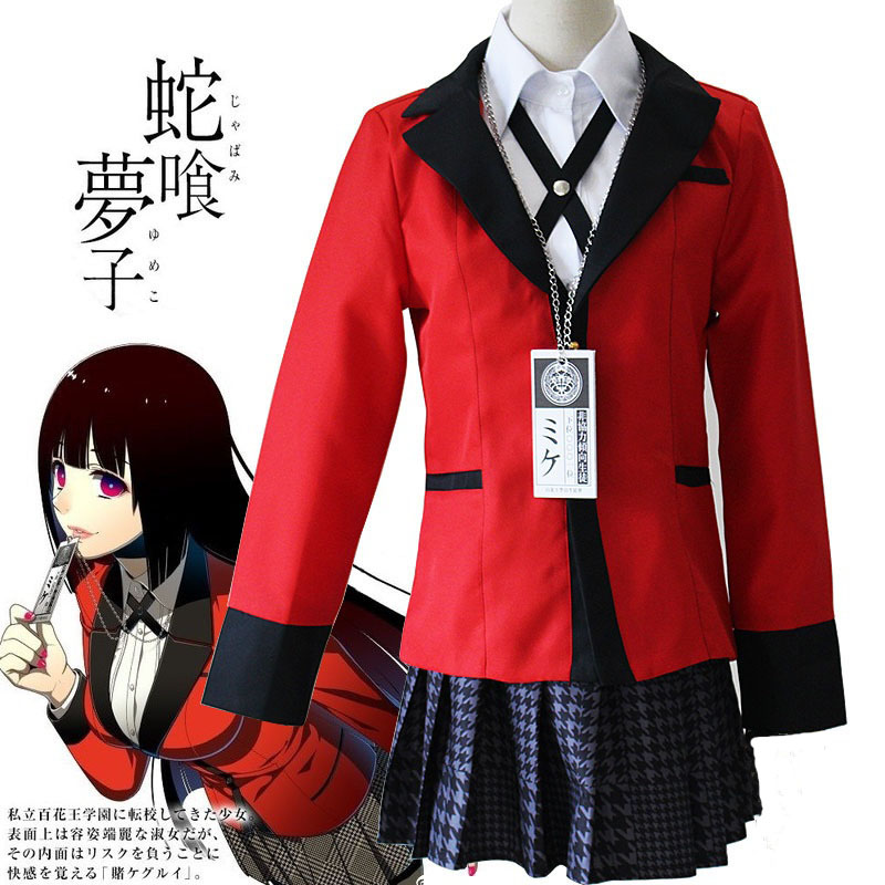 Costume de Cosplay Anime Kakegurui Jabami Yumeko, Costume d'halloween Sayaka, joueur compulsif, uniforme JK pour écolières japonaises, Halloween Cos