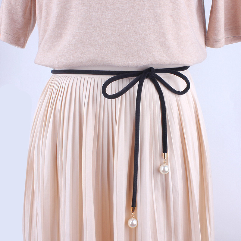 Ceinture de taille en velours pour femme, corset en tissu indépendant, ULà nœud à pampilles, ceinture perlée vintage, ficelle fine pour femme