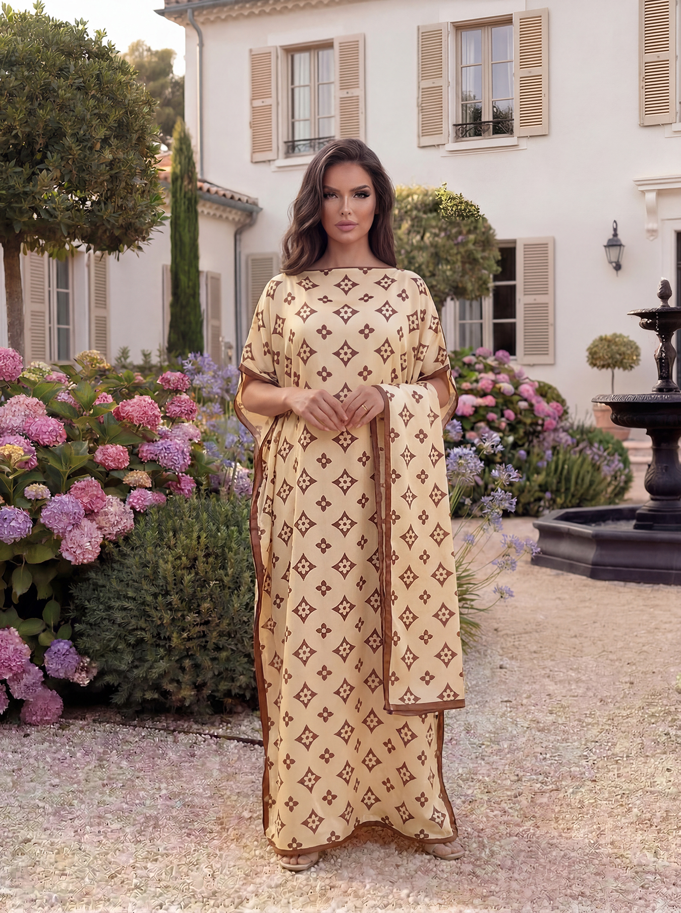 Robe de soirée musulmane pour femme, style européen et américain, Abaya Dubaï, maxi, design africain, ample, imprimée