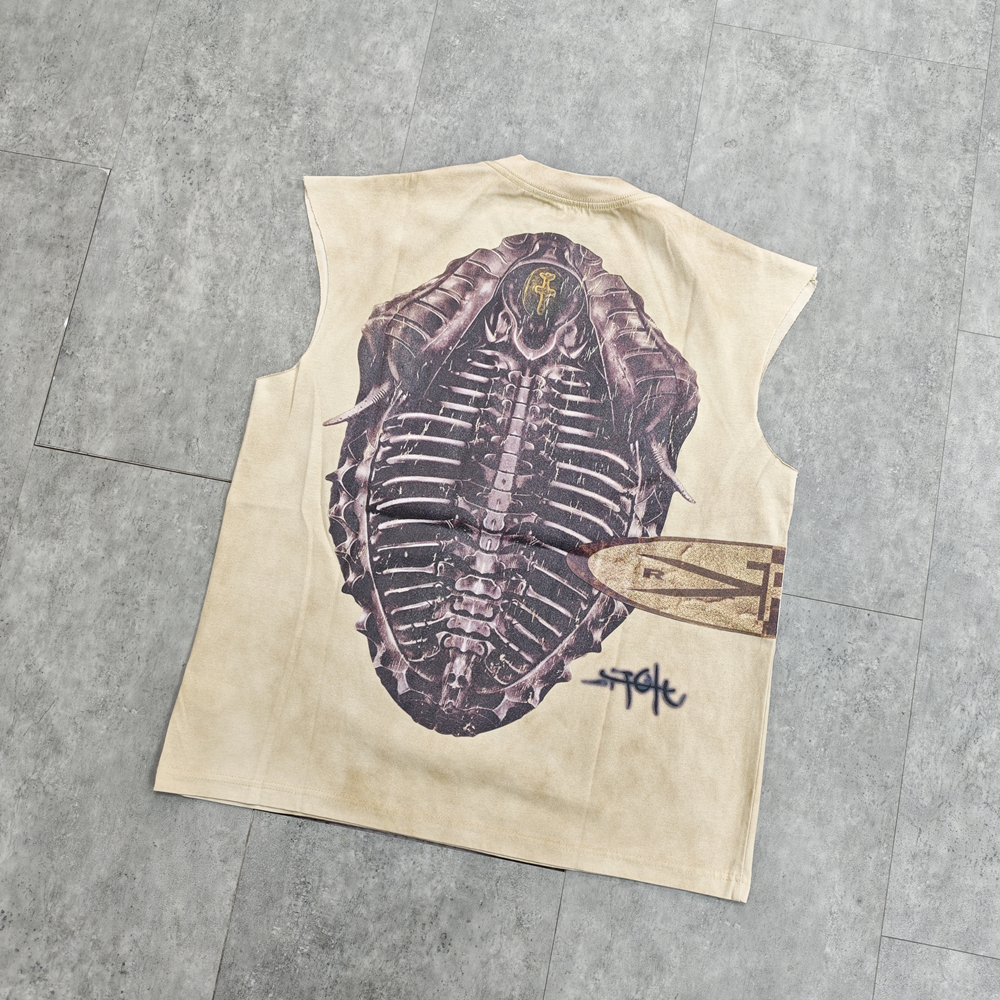 Yao mode marque de luxe débardeur décontracté surdimensionné haut ample HipHop ample Style sale Vintage gilet sans manches pour hommes