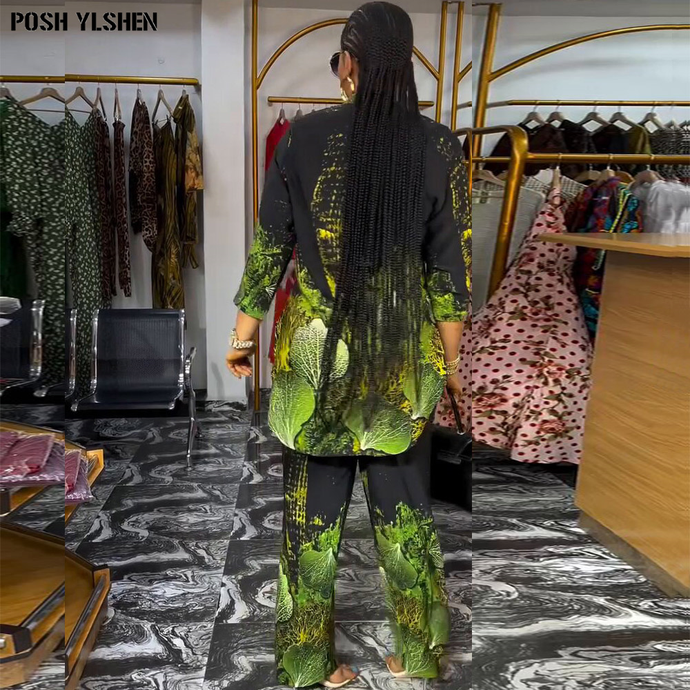 Deux ensembles de pantalons 2 pièces pour femmes, vêtements d'été, robes africaines pour femmes, Sexy, nouvel ensemble assorti, vêtements africains pour dames, 2025