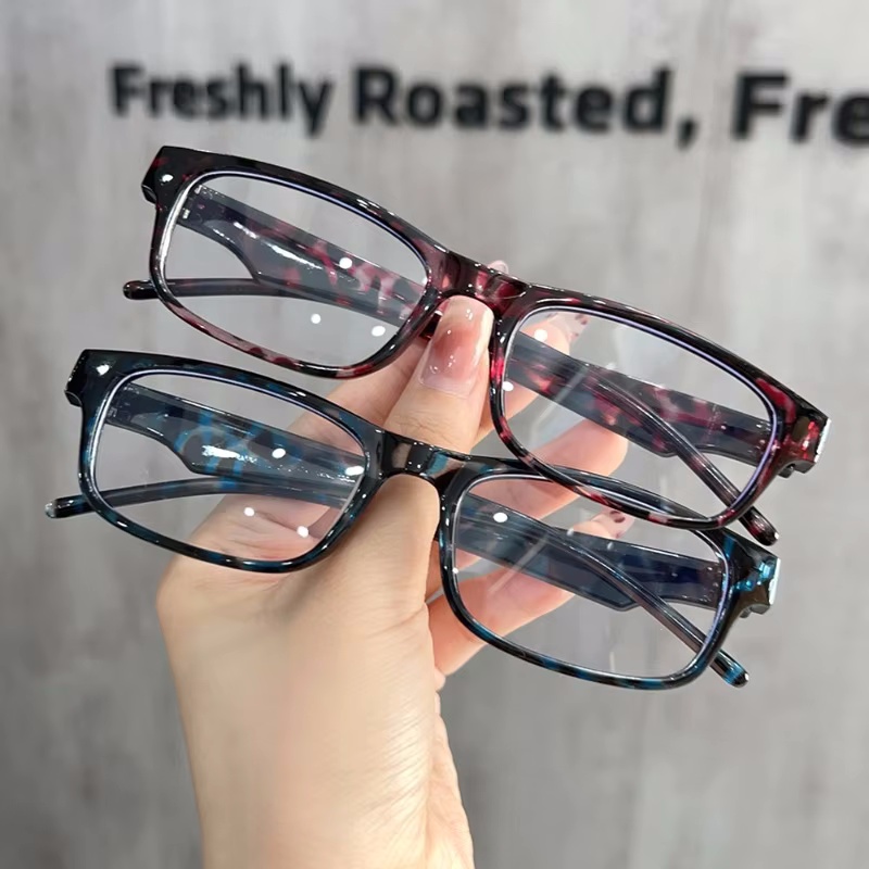 Lunettes de presbytie unisexes à monture carrée en plastique pour femmes et hommes, anti-lumière bleue, contrevenants, lunettes de vue de loin