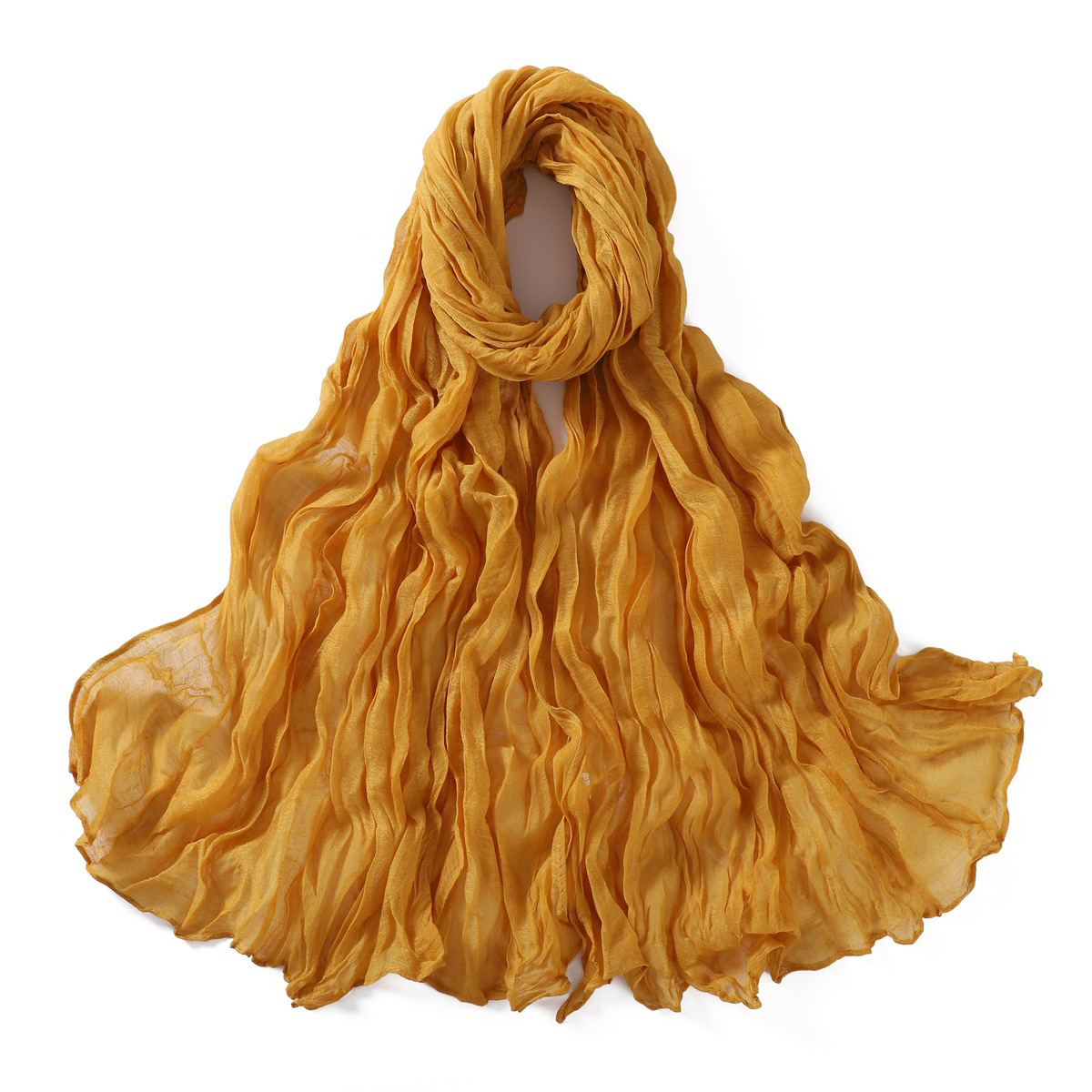 Écharpe froissée en coton pour femmes et filles, écharpes fines Tyys, châle doux ogo, châles ronds féminins, documents solides, étudiants, automne, nouveau