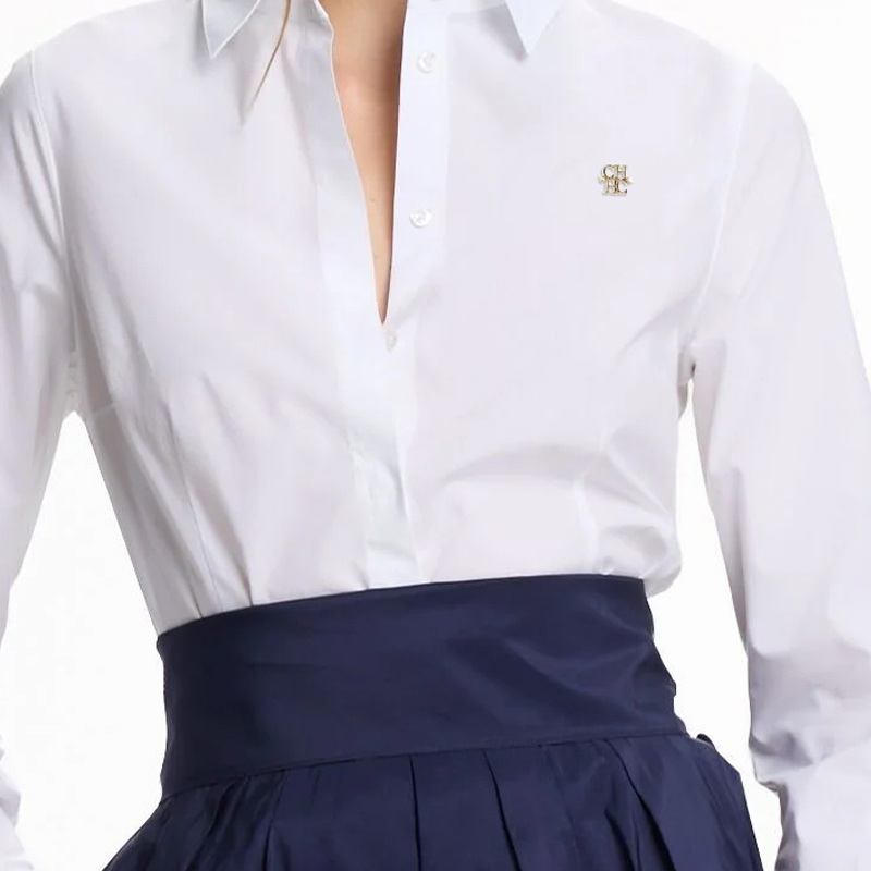 Chemisier décontracté en coton pour femme, style streetwear et design simple - Idéal pour le bureau - Un vêtement tendance et à la mode