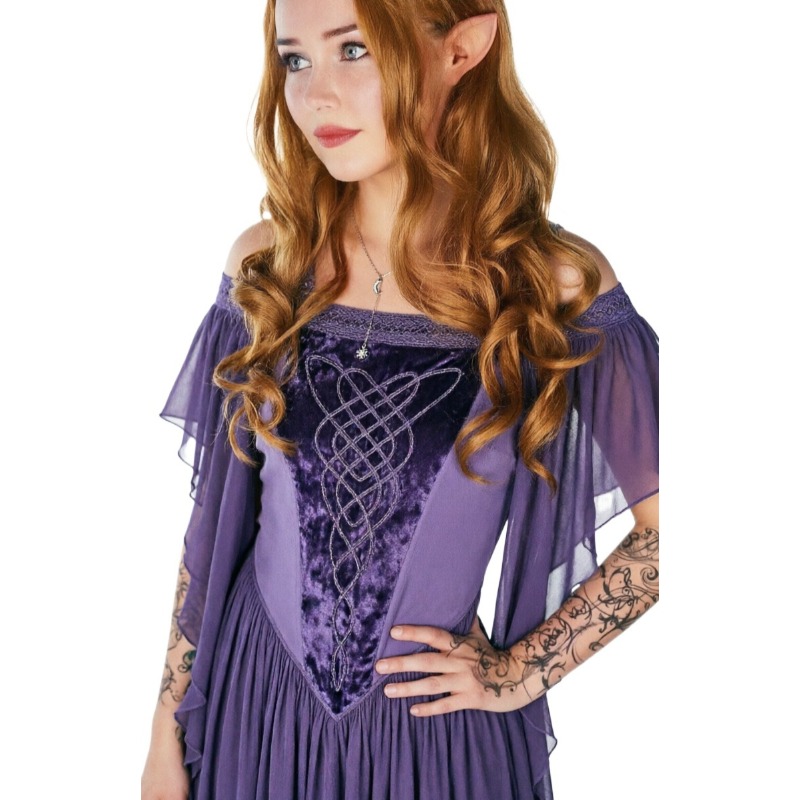 Robe elfe punk médiévale pour femme, cosplay, olympiques d'Halloween, robe victorienne, princesse sorcière, palais de Noël, carnaval