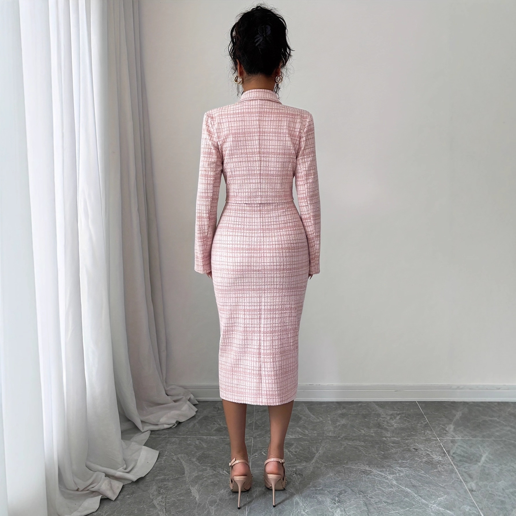 Ensembles de costumes pour femmes : Manteaux, robes fourreau, ensembles 2 pièces, vestes de costume, robes d'été, tenues à imprimé écossais, Vestidos, pour le bureau, Printemps 2026