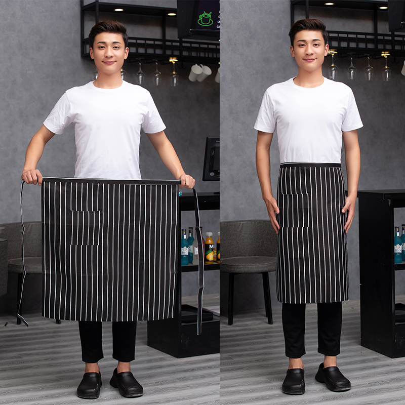 Tablier de cuisine de restauration pour femmes/hommes avec poches travail Mandil nettoyage tablier Restaurant Chef tablier magasin serveur uniforme de travail