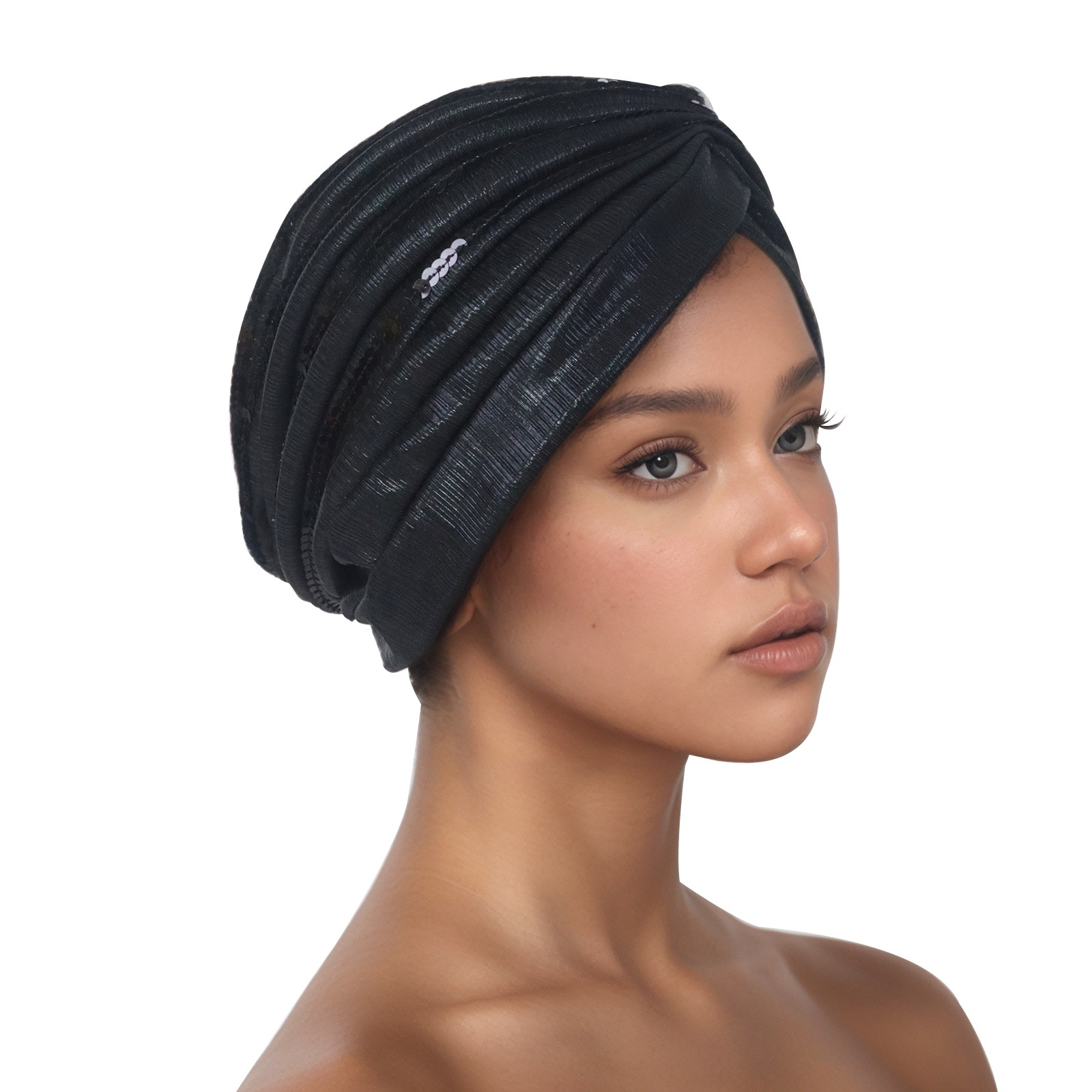 Femmes bandeau musulman foulard casquette inde chapeau prêt Hijab Bonnet Turbante Mujer été respirant paillettes Turban casquette