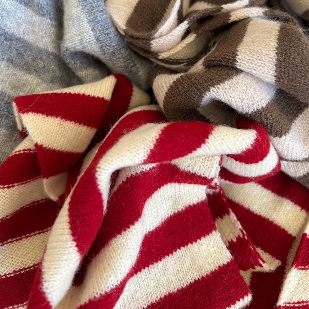 Polyvalent rayé laine tricoté Triangle écharpe femmes mode laine écharpe châle hiver chaud doux tricoté capuche écharpe châle cou enveloppement