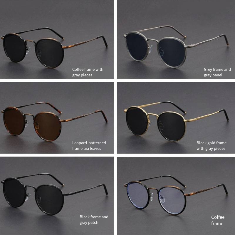Mode hommes femmes lunettes de soleil noir lentille transparente lunettes Ultra-léger cadre en métal lunettes rétro été plage lunettes