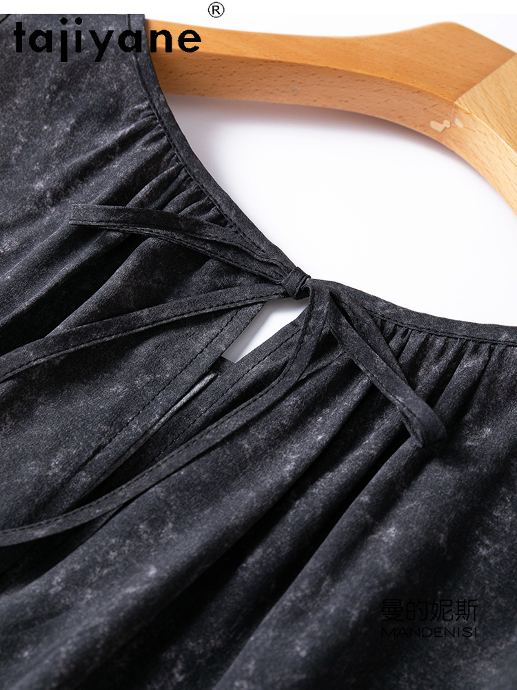 TAJIYANE 100% robe en soie de mûrier femme été 2025 élégant longue débardeur robes vacances robes lâches dames vêtements robes