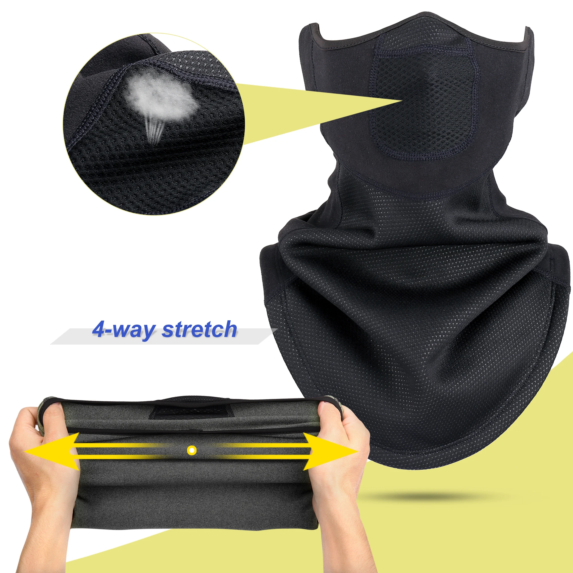 Cache-cou en polaire coupe-vent pour homme et femme, écharpe, Bandana doux, demi-masque facial, Ski, Snowboard, cache-cou, couvre-chef thermique