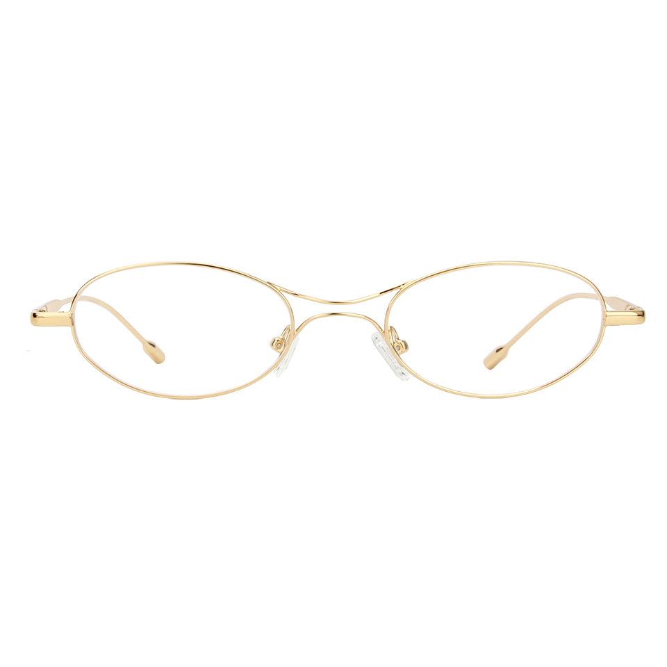 Tendance ovale métal myopie lunettes cadre pour femmes Prescription lunettes montures Punk cadre Monturas De Lentes Mujer