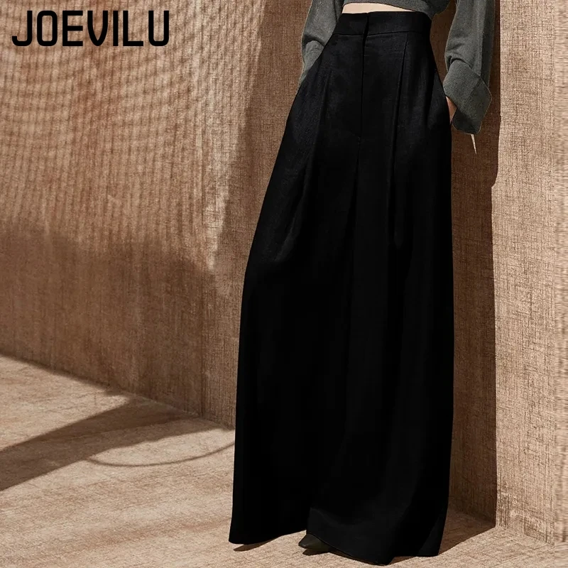 Pantalon taille haute à jambes larges pour femmes, vadrouille de sol fine et décontractée, tendance coréenne, drapé, Streetwear, printemps/automne