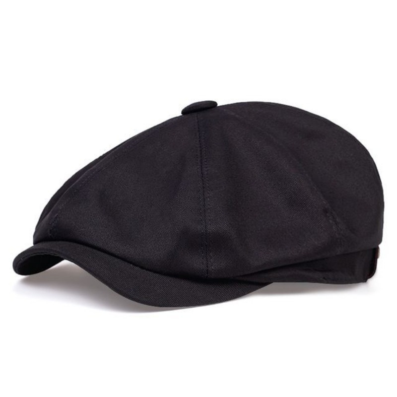 Casquette Gavroche Homme en Coton Sergé, Chapeau 8 Panneaux, Casquette Baker, Casquette Rétro Gatsby, Casquette Décontractée de Marque, Béret pour Homme, Gorras Hombre