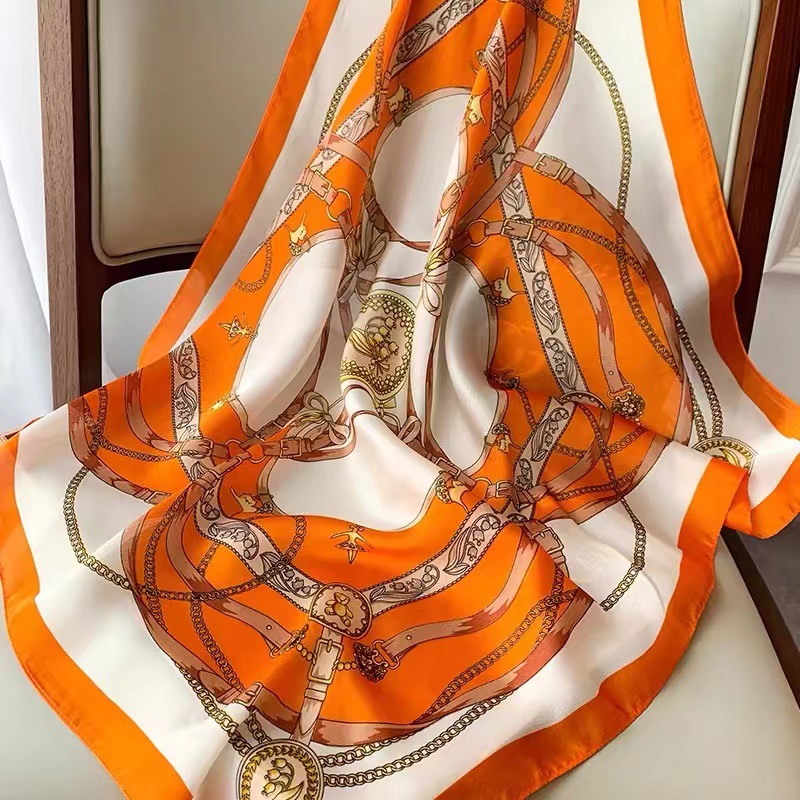 Écharpe à quatre coins en soie pour femmes, écharpe imprimée en satin, bandeau, sac à bandoulière drapé pour cheveux pour femmes, foulard pour femmes, foulard pour la tête, 70 cm