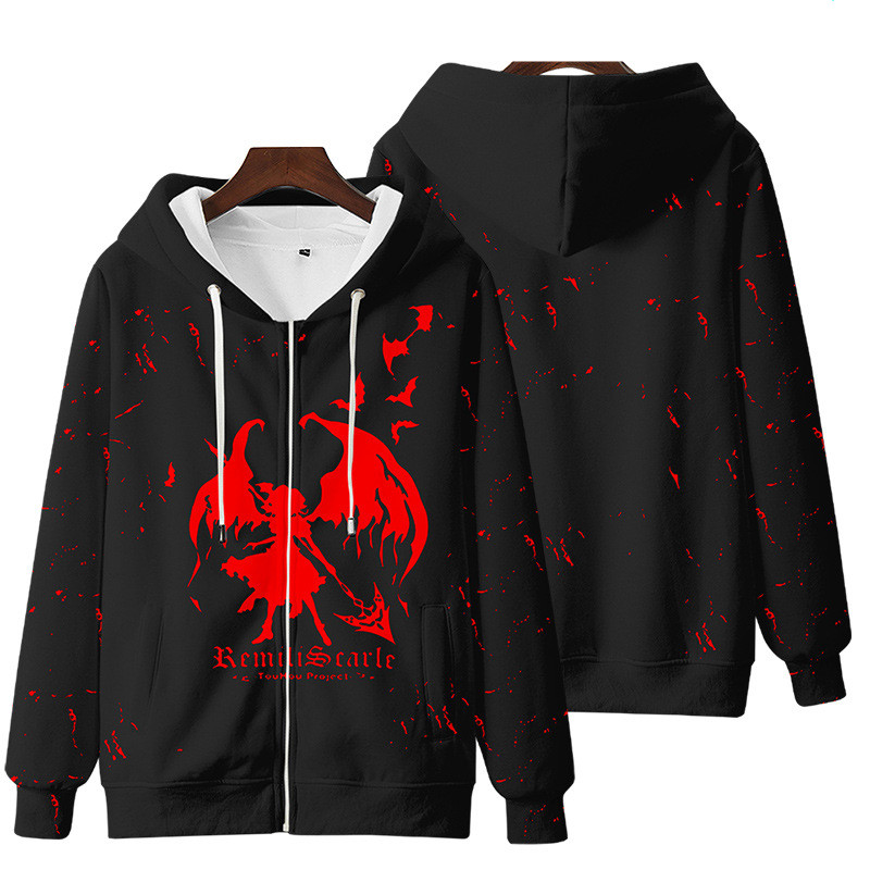 Manteau japonais Anime Touhou projet impression 3D femmes hommes sweats à capuche Cirno Remilia Scarlet Flandre Scarlet Cosplay sweat à capuche