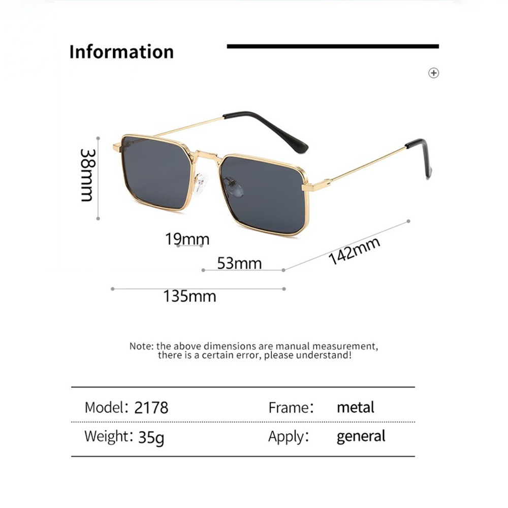 Lunettes de soleil rectangulaires de haute qualité pour hommes, monture en métal, lunettes de soleil carrées rétro de marque, lunettes pour femmes, lunettes pour hommes et femmes