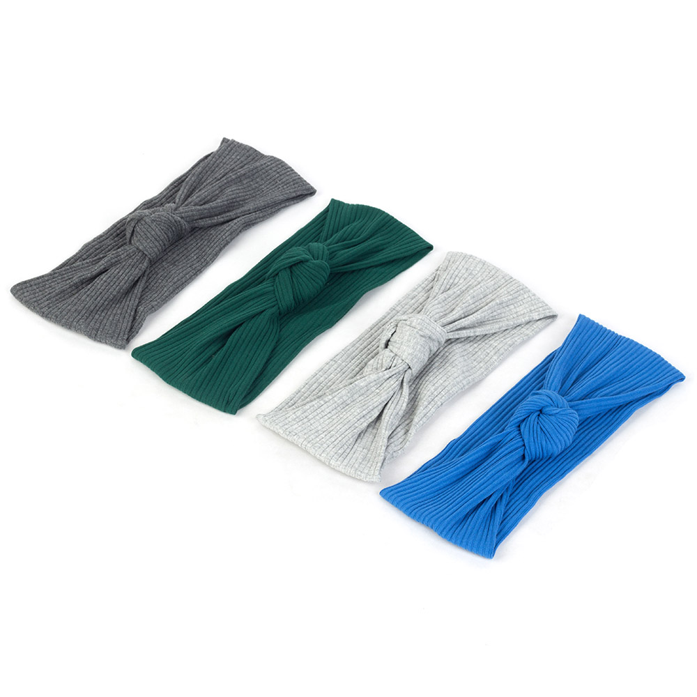 Geebro – bandeau élastique pour femmes, style Boho, rayé, noué, Turban enveloppant, en coton, accessoires pour cheveux, été