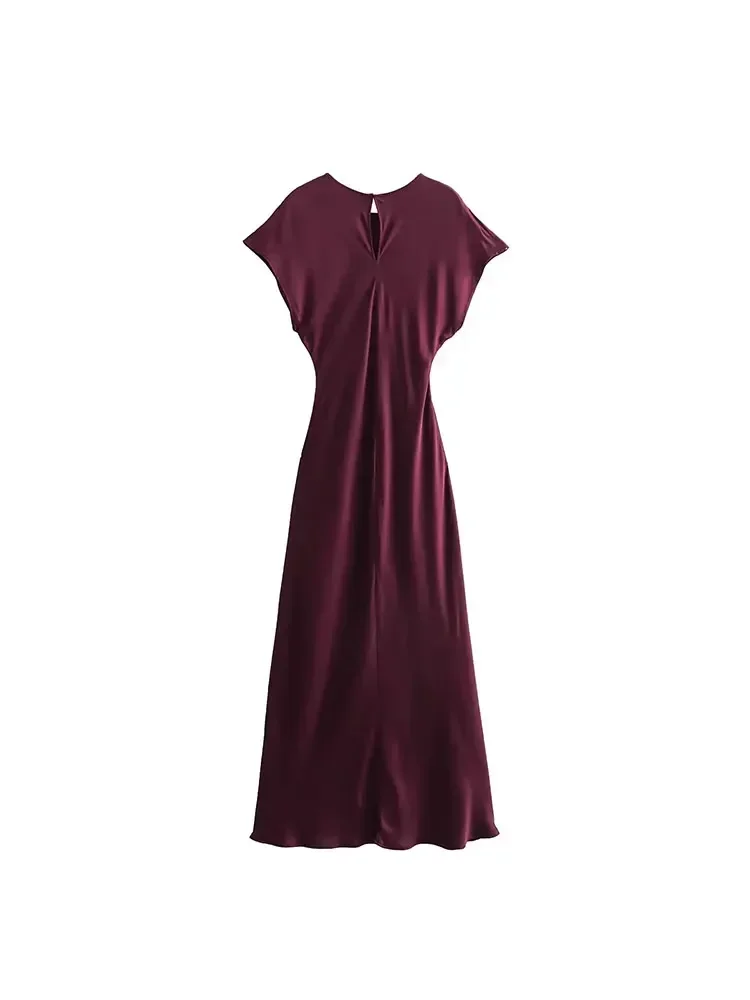 Robe longue en Satin pour femmes, tenue de soirée Chic et élégante, tenue de soirée