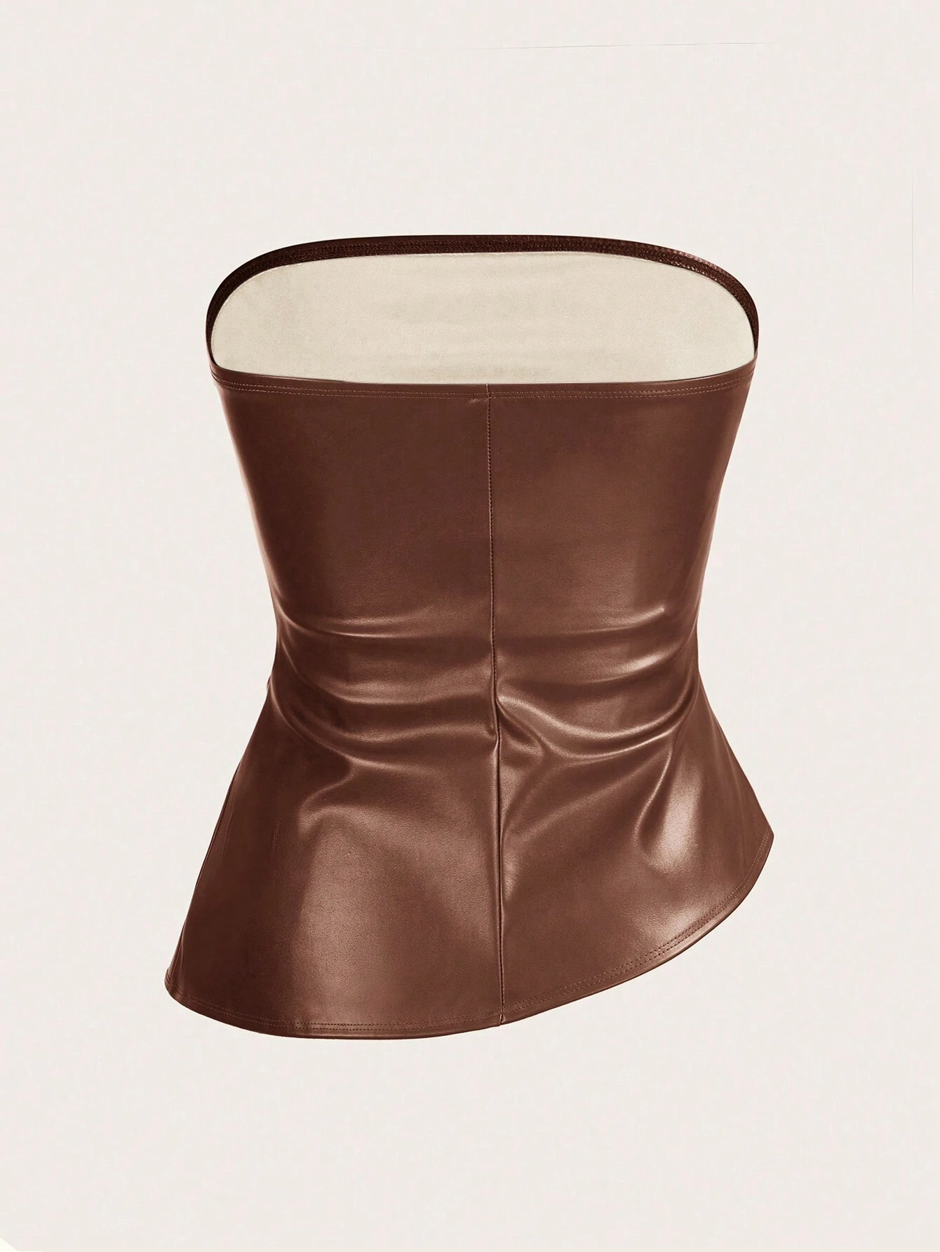 Haut blanc d'été pour femmes, haut de couleur unie, à la mode, froncé, ourlet asymétrique, haut tubulaire Simple froncé, vêtements quotidiens décontractés
