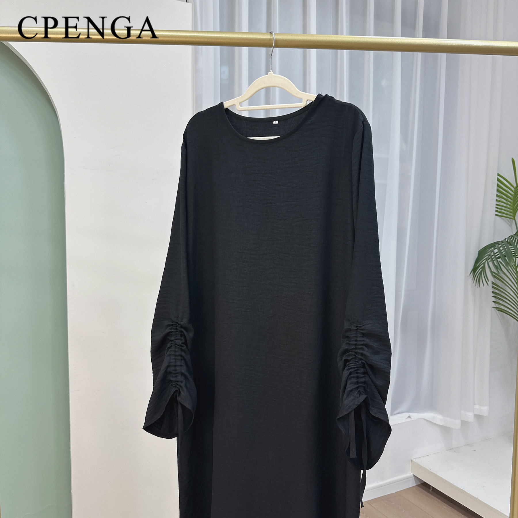 Robe modeste pour femmes musulmanes, arabie saoudite, Eid dubaï, Abaya uni, fête de vacances islamique, couleur unie, turquie, poignets à lacets, vêtements longs, 2024