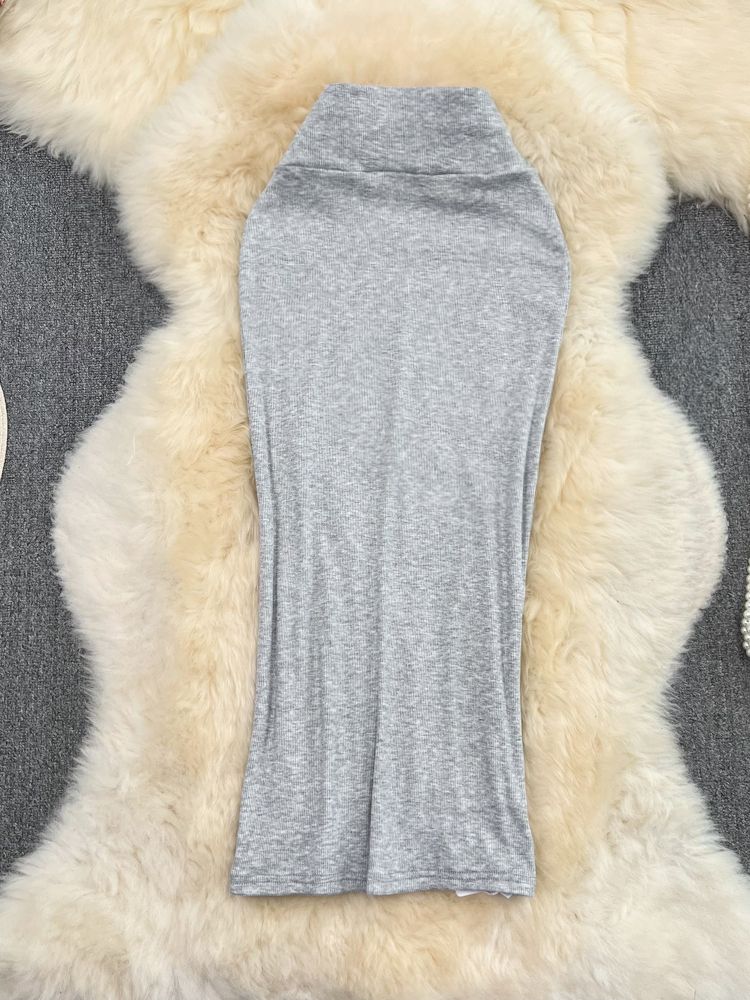Nouvelle jupe mi-longue élégante et sensuelle pour femme, collection été 2026, design ajusté aux hanches, taille haute, style sirène sexy