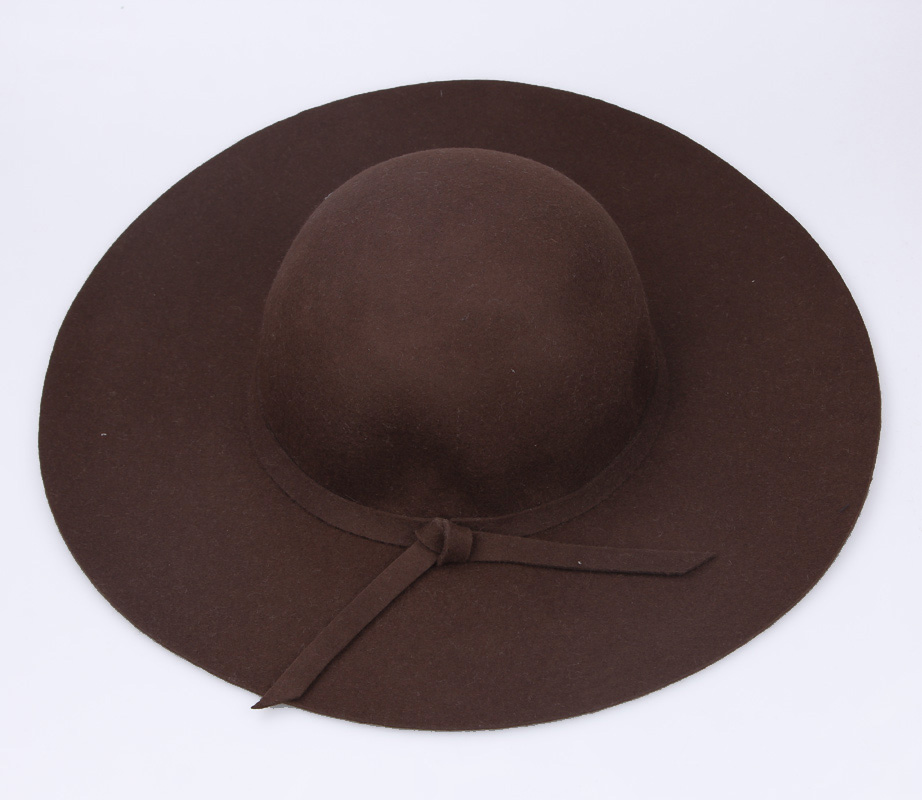 Nouveaux chapeaux pour femmes, en feutre de laine, Vintage, à bord large, casquette souple, 2017