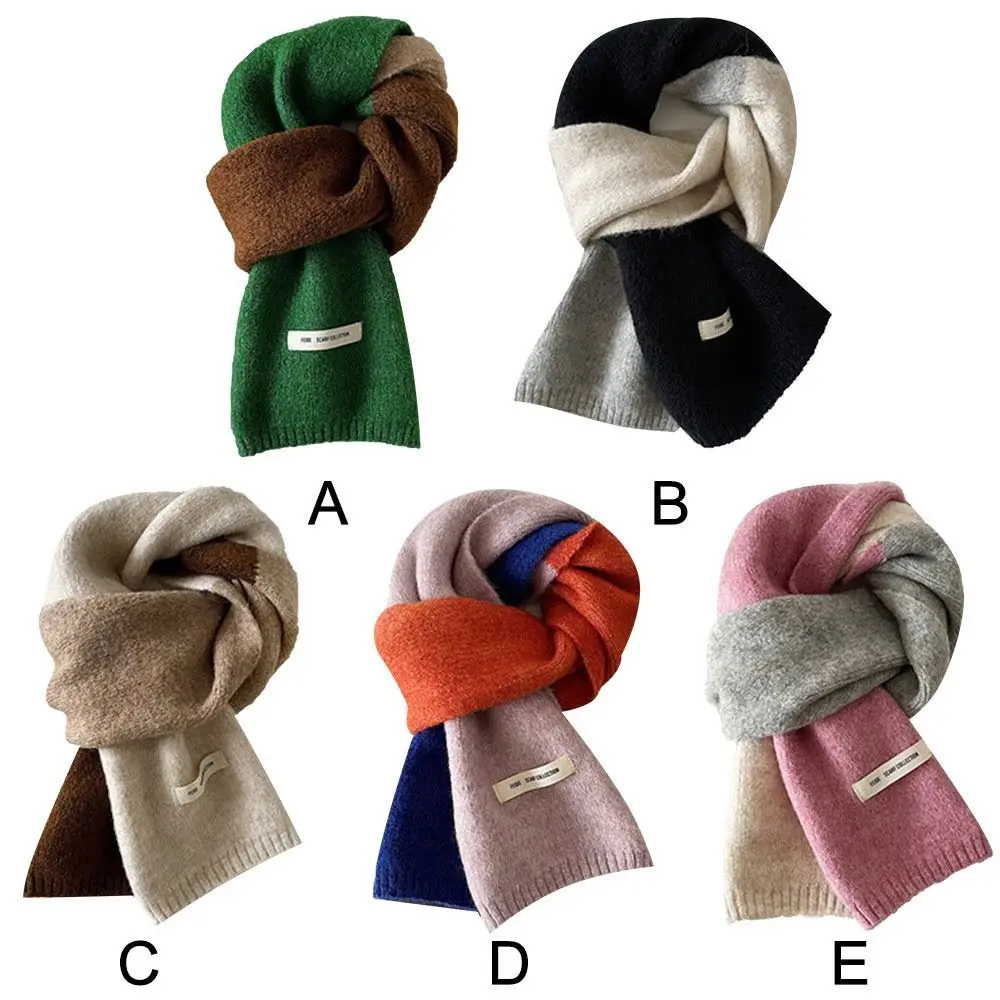 Écharpe tricotée monochromatique pour femme, foulard Skinny Bufanda, foulard de la présidence, fil de laine élastique, cachemire chaud, optique, mode hivernale